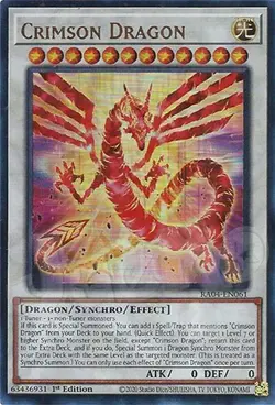 Yugioh Crimson Dragon - 1st Edition Ultra Rare NM - Free Holo Card - Image 1