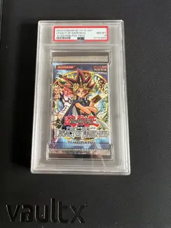 2003 Yugioh Konami Legacy Of Darkness 1st Edition Booster Pack PSA 8 Yu-Gi-Oh - Image 1