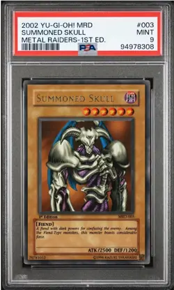 Yugioh - Summoned Skull - Ultra 1st - Metal Raiders - Near Mint - PSA 8 - Image 1