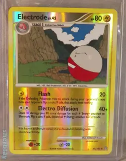 Pokemon Card TCG Electrode LV 43 HP 80 37/100 Holo in Hard Sleeve - Image 1