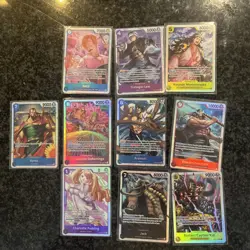 10 X SR One Piece TCG Card Bundle - Image 1