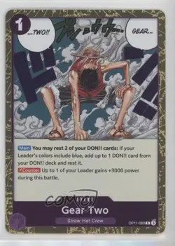 2025 One Piece Card Game: A Fist of Divine Speed OP11 R Gear Two #OP11-080 nr2 - Image 1