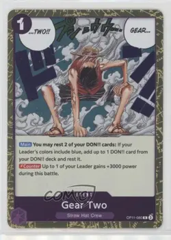 2025 One Piece Card Game: A Fist of Divine Speed OP11 R Gear Two #OP11-080 nr2 - Image 1