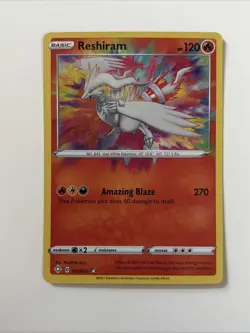Reshiram Holo-Pokemon TCG Card 017/072 Shining Fates Amazing Rare - Image 1