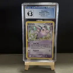 Pokemon CGC 9.5 MINT Grumpig 30/106 EX Emerald Reverse Holo Card 2005 old label - Image 1