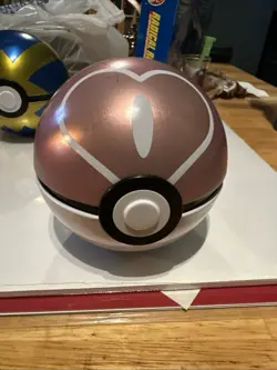 Pokemon Love Ball Pink Heart Design Tin No Card - Image 1