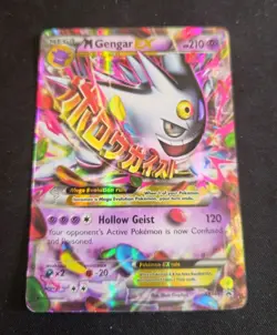 M Gengar EX XY166 - Holo - Black Star Promo - Pokemon Card - DMG/Damaged - Image 1