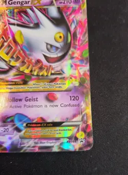M Gengar EX XY166 - Holo - Black Star Promo - Pokemon Card - DMG/Damaged - Image 4