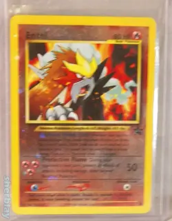 Pokemon Card TCG Entei HP 80 Promo Holo Foil LV 37 # 244 in Hard Sleeve - Image 1