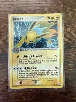 Pokemon Jolteon EX TCG Unseen Forces Holo Card 8/115 Rare Holo Logo - Image 1