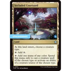 MTG Secluded Courtyard Foundations Uncommon land NM - Image 1