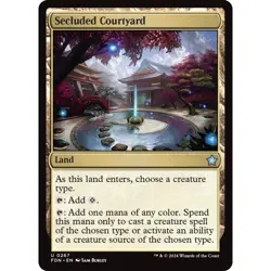 MTG Secluded Courtyard Foundations Uncommon land NM - Image 2