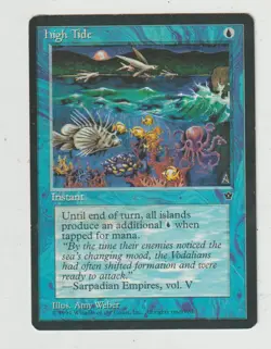 x1 carte High Tide (V.3) Fallen Empires MAGIC MTG ENGLISH EX - Image 1