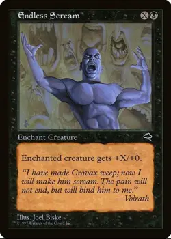 X 1 Endless Scream NM Tempest MTG Magic The Gathering - Image 1