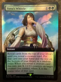 Yuna's Whistle Extended Art R Foil #126 | Final Fantasy Commander FIC | MTG - Image 1