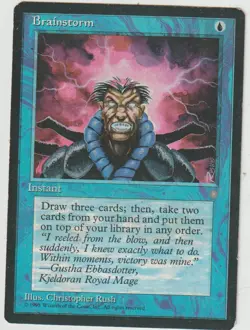x1 carte Brainstorm ICE AGE MAGIC MTG ENGLISH EX - Image 1