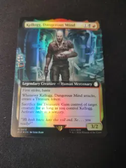 Kellogg, Dangerous Mind EXTENDED ART FOIL - Magic MTG - Image 1