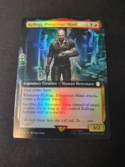 Kellogg, Dangerous Mind EXTENDED ART FOIL - Magic MTG - Image 1