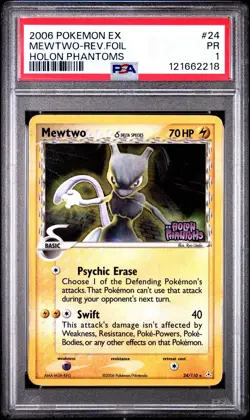 PSA 1 Mewtwo Reverse Holo EX Holon Phantoms 24/110 2006 Pokemon Delta Species PR - Image 1