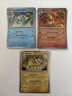 Pokemon Black Star Promo - Flareon Vaporeon Jolteon SVP 167 168 169 Cosmos Holo - Image 1