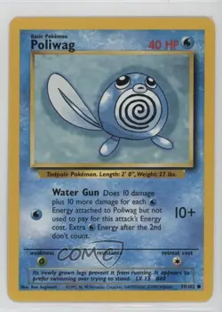 Poliwag Pokemon Base Set #59 1999 0kb5 - Image 1