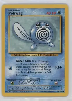 Poliwag Pokemon Base Set #59 1999 0kb5 - Image 1