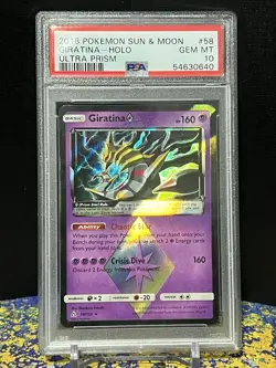 2018 Pokemon Sun & Moon: Ultra Prism - Giratina 58/156 Prism Star PSA 10 POP 89 - Image 1