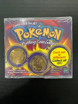 1999 Hasbro Nintendo Pokemon Battling Coin Game - Factory Sealed Vintage - Image 1