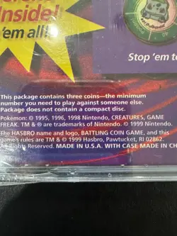 1999 Hasbro Nintendo Pokemon Battling Coin Game - Factory Sealed Vintage - Image 3