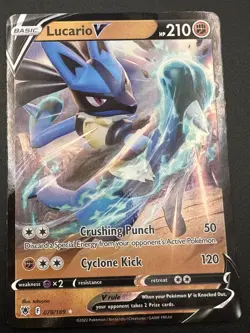 Lucario V 078/189 - Pokemon TCG Astral Radiance (2022) - NM - Holo Ultra Rare - Image 1