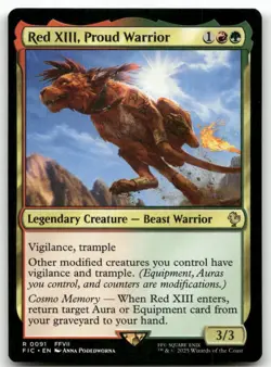 Red XIII, Proud Warrior 91 MTG Commander: FINAL FANTASY R NM - Image 1