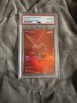 2025 POKEMON BLK EN-BLACK BOLT WHITE FLARE RARE 171/086 VICTINI PSA 10 GEM #171 - Image 1
