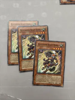 3x YUGIOH Common Gladiator Beast Darius PTDN-EN031 LP/MP - Image 1