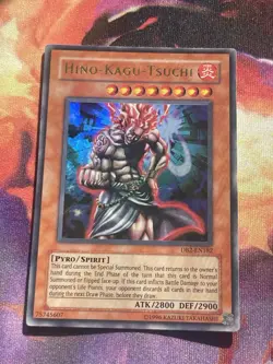 Yugioh Hino-Kagu-Tsuchi DB2-EN182 Ultra Rare Unlimited Pack Fresh - Image 1