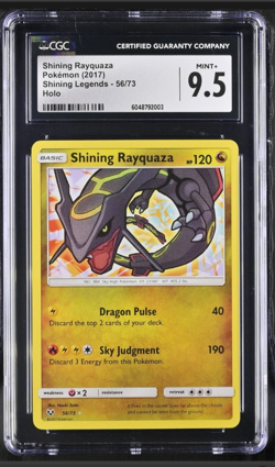 CGC 9.5 mint plus 10 Shining Rayquaza 56/73 Pokemon cards Shining Legends PSA - Image 1