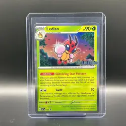 Ledian 133 Black Star Promo Stellar Crown Stamped Holo Pokemon card - Image 1