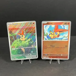 Pokemon Black Bolt & White Flare Victini 208 Black Star Promo & 012/086 Cards 2 - Image 1