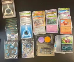 Pokemon Black Bolt ETB Reverse Holo Bulk Card Lot + Sleeves, Dividers, PROMO!! - Image 1