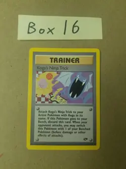 KOGA’S NINJA TRICK 115/132 - Gym Challenge - VINTAGE WOTC Pokemon Card - LP - Image 1