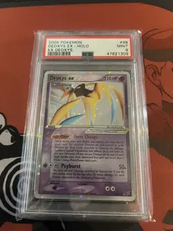 2005 Pokemon DEOXYS EX Holo Foil ULTRA RARE Set Card 98/107 Attack - PSA 9 MINT - Image 1