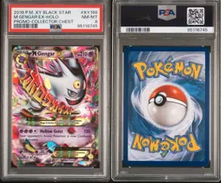 Pokemon TCG M Gengar EX XY166 Holo Black Star Promo Card PSA 8 (low pop 376) - Image 3