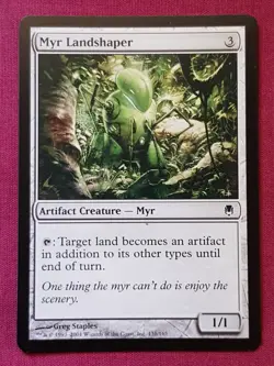 Magic The Gathering DARKSTEEL MYR LANDSHAPER artifact card MTG - Image 1