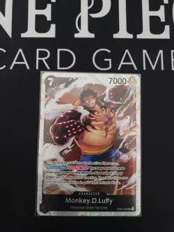 English One Piece Card Game Monkey D. Luffy OP04-090 SR Kingdoms of Intrigue - Image 1