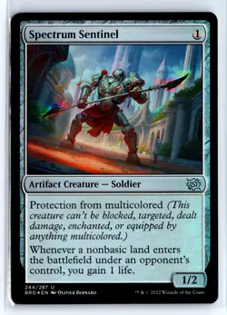MTG Magic the Gathering Card - FOIL Spectrum Sentinel - The Brothers' War - Image 1