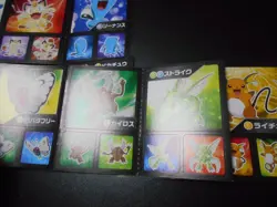 Pokemon Card Coris Promo Non Holo Sticker x4 Pikachu Raichu etc #3953 - Image 5