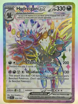 Hydreigon ex 223/191 Sv08: Surging Sparks Holo UR Card TCG NM Pokemon - Image 1