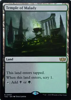 0403 TEMPLE OF MALADY RARE TARKIR: DRAGONSTORM COMMANDER MTG CARD - Image 1