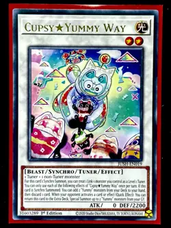 Cupsy☆Yummy Way Rare 1st Edition Mint Condition Yu-Gi-Oh! Card [JUSH-EN019] - Image 1