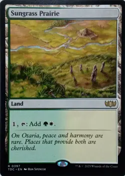 0397 SUNGRASS PRAIRIE RARE TARKIR: DRAGONSTORM COMMANDER MTG CARD - Image 1