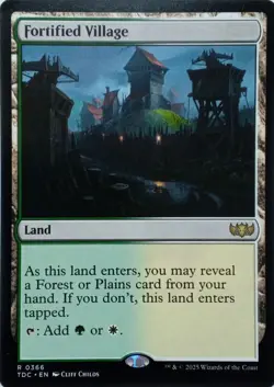 0366 FORTIFIED VILLAGE RARE TARKIR: DRAGONSTORM COMMANDER MTG CARD - Image 1